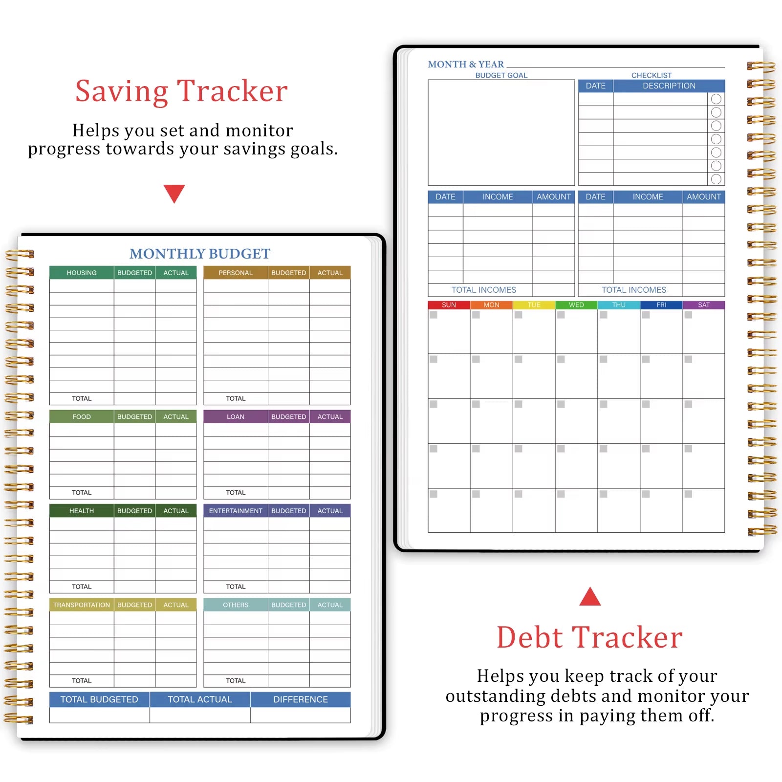 Travel Planning Notepad Budget Planner Organize and Manage Your Finances Effectively A5 Undated Notebook 100G Paper