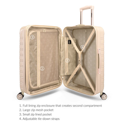 Hardside Fibertech Luggage 24" Checked Luggage, Champagne